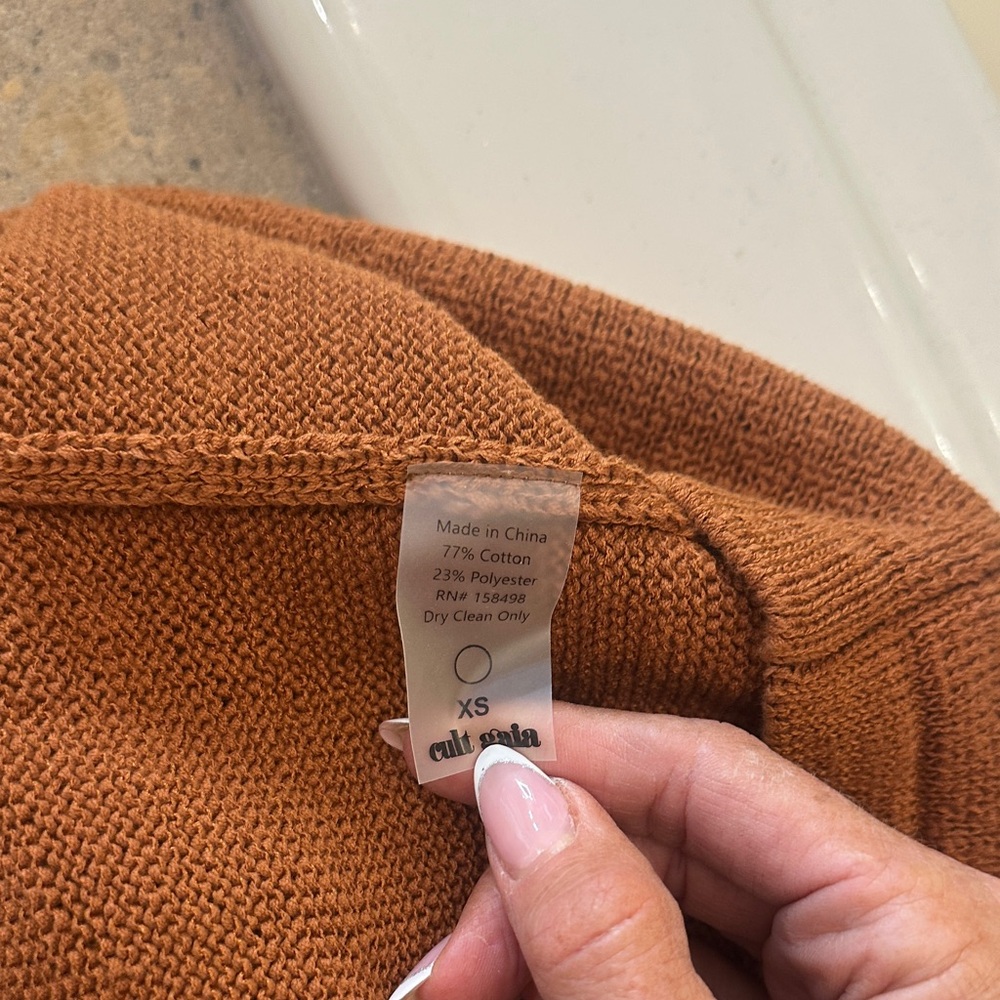 cult gaia Rust Brown Backless Knitted Maxi Dress - Picture 8 of 11